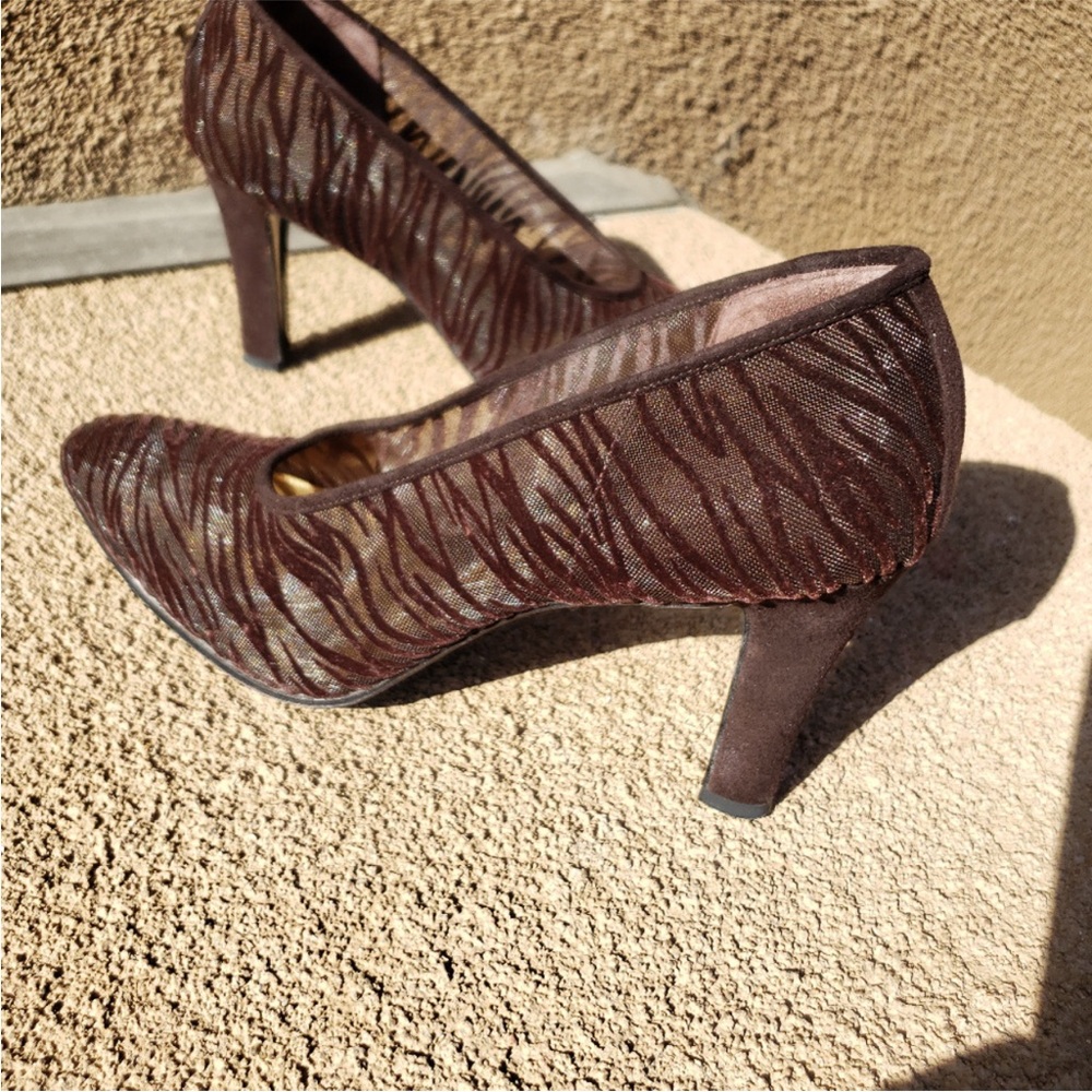 Yves Saint Laurent Brown Patterned Heels